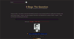 Desktop Screenshot of itbegsthequestion.com