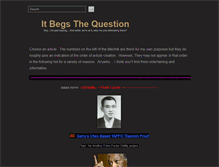 Tablet Screenshot of itbegsthequestion.com